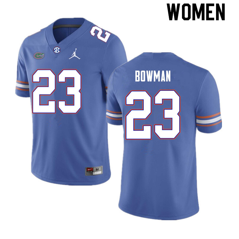 Women #23 Demarkcus Bowman Florida Gators College Football Jerseys Sale-Royal